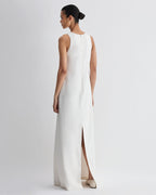 Mila Dress in Silk, Off-White - Veronica De Piante