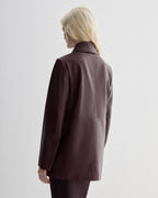 Jess Jacket in Nappa Leather, Maroon - Veronica De Piante