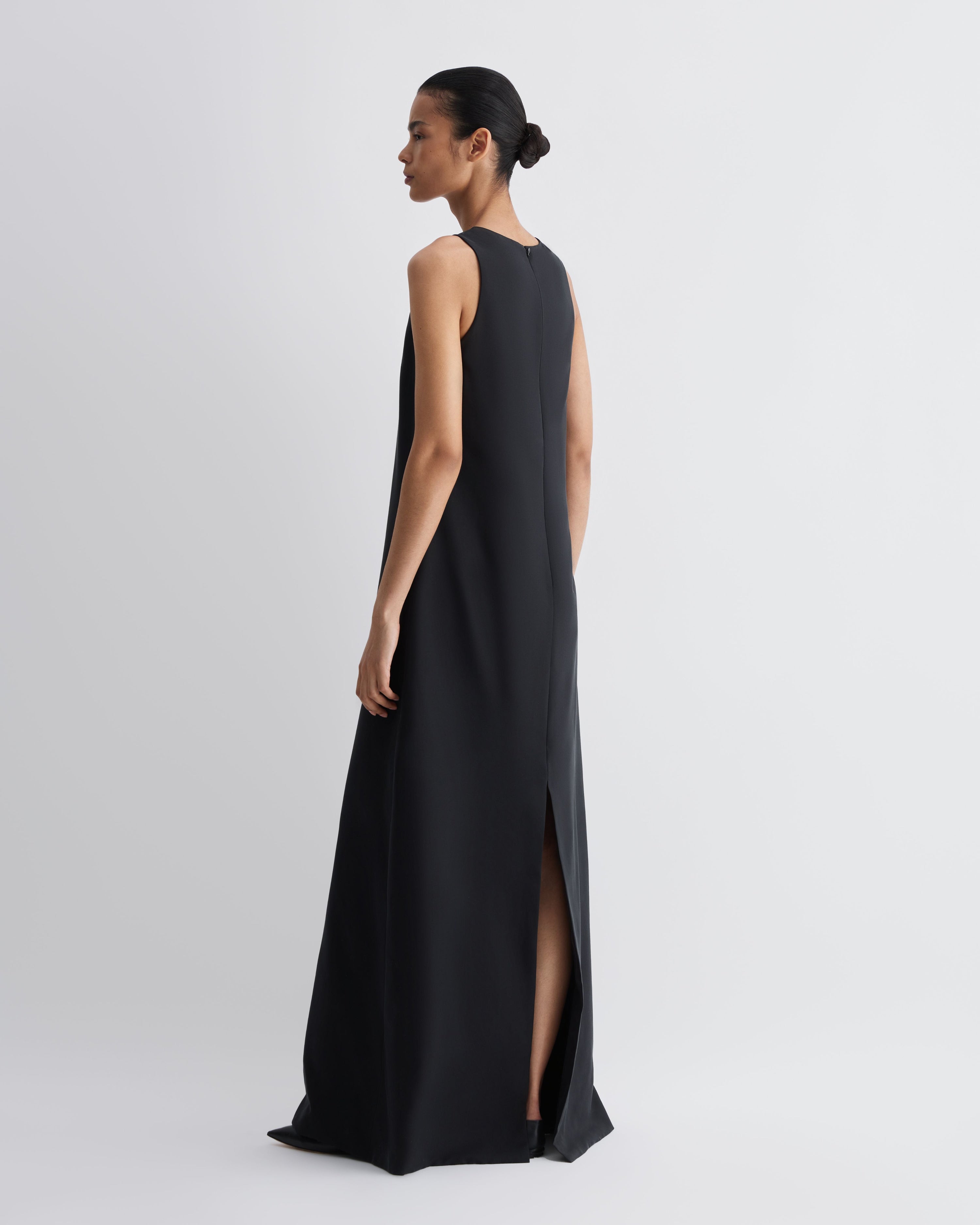 Mila Dress in Silk, Black