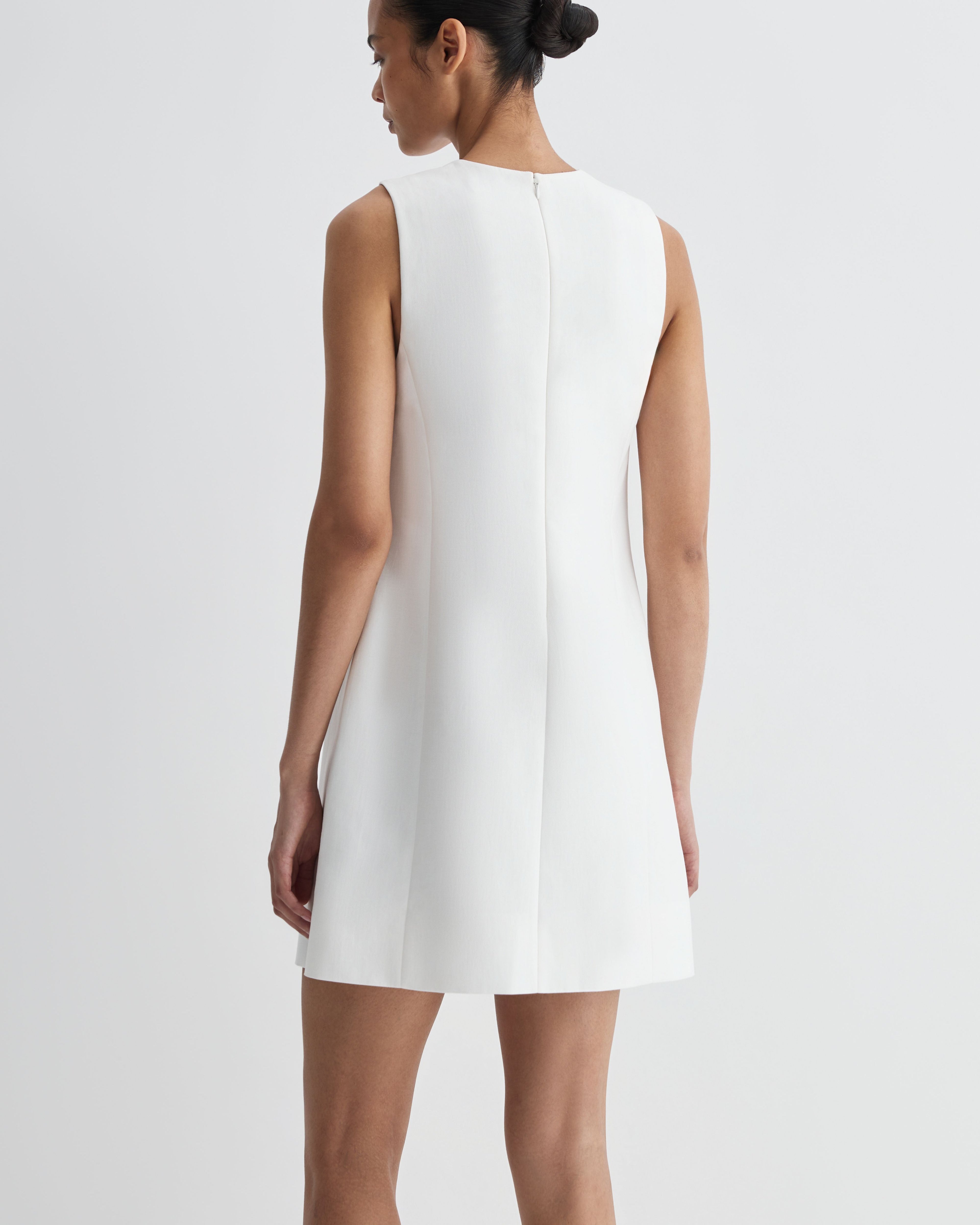 Melodie Dress in Cotton Silk, Off-White - Veronica De Piante