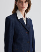Clea Jacket in Denim, Dark Wash - Veronica De Piante