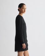 Pia Dress in Silk, Silver Leopard - Veronica De Piante