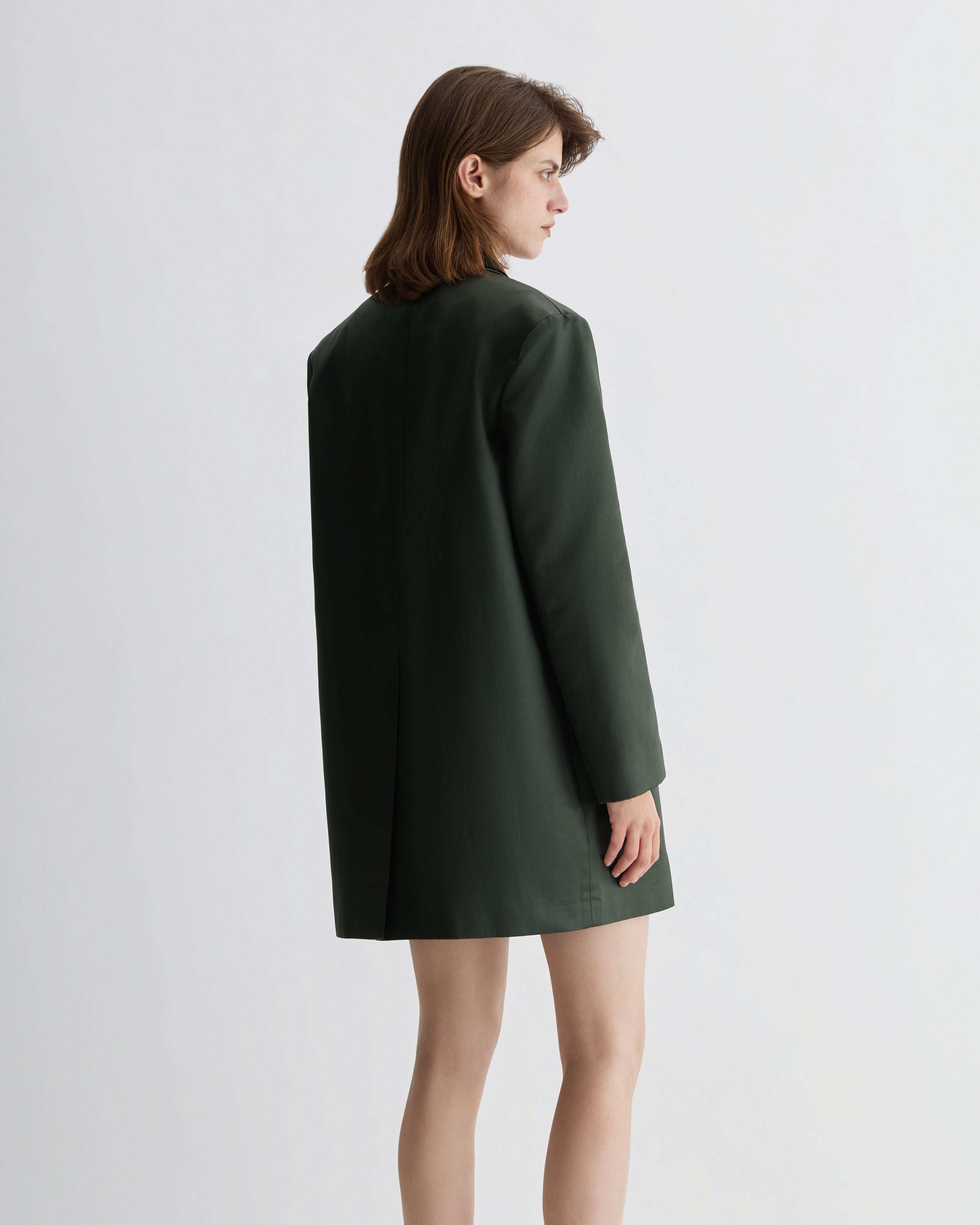 Leanor Jacket in Technical Cotton, Olive - Veronica De Piante