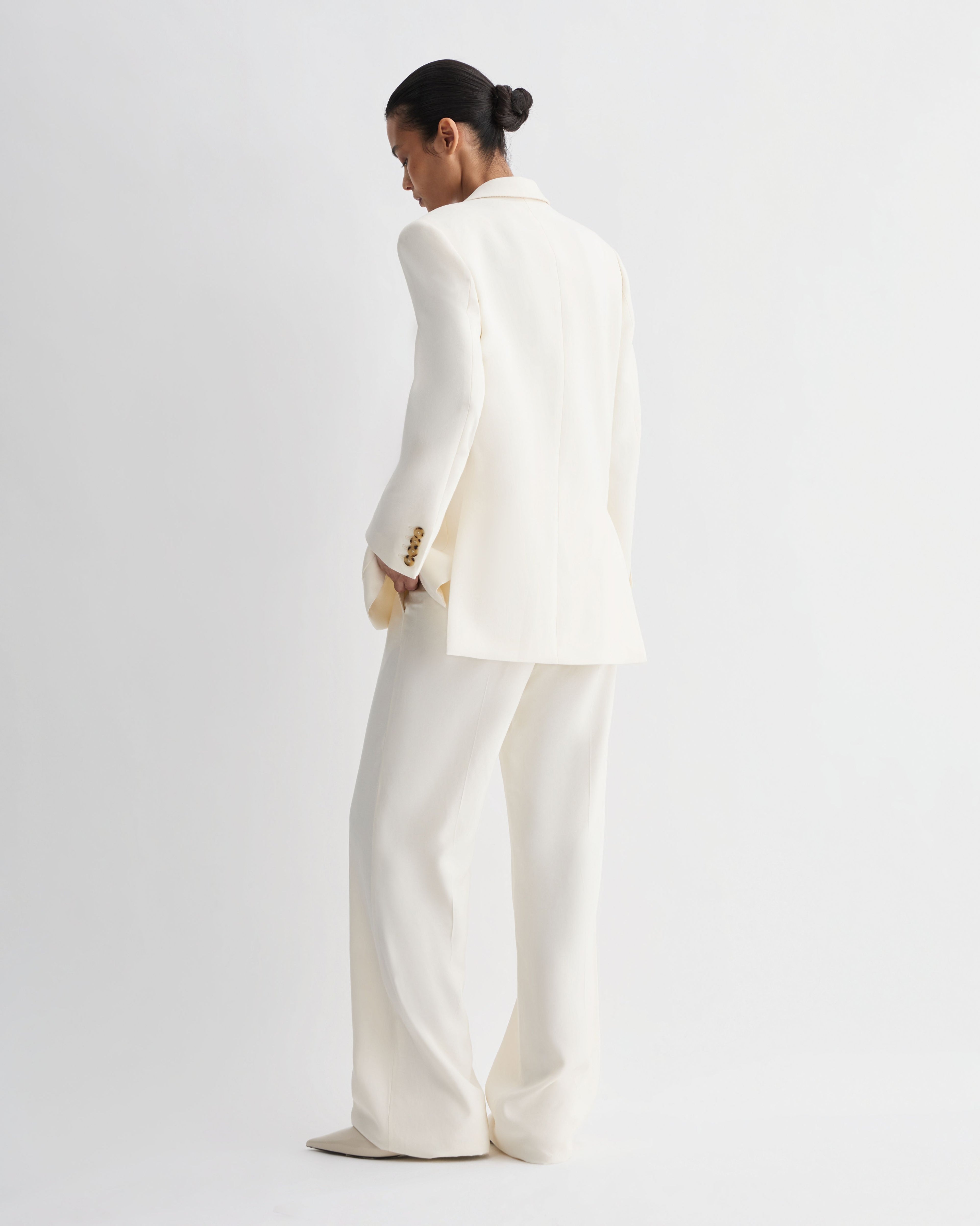 Sebastian Jacket in Silk, Off-White - Veronica De Piante