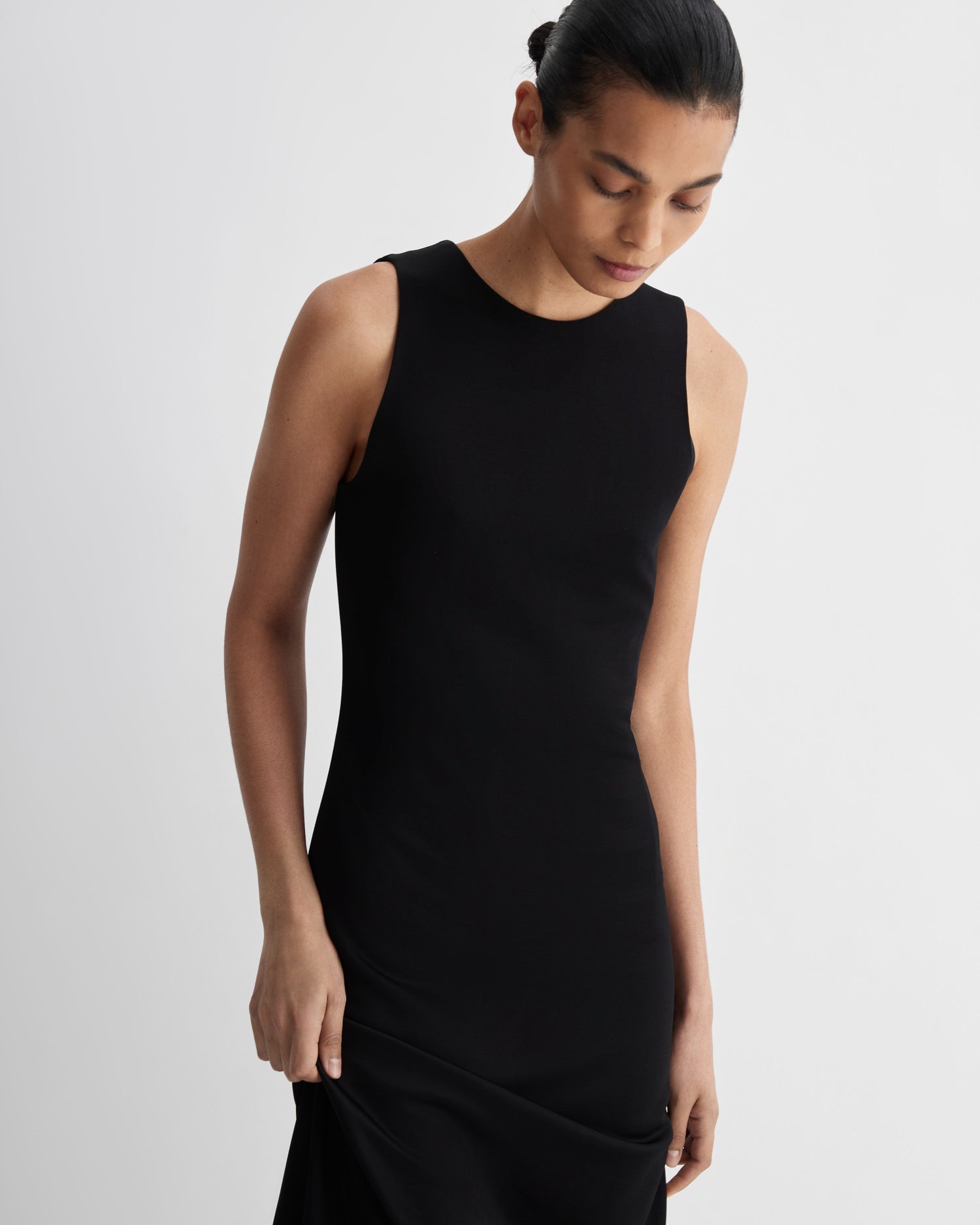Carmen Dress in Viscose Jersey, Black