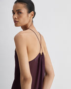 Greta Top in Silk, Deep Plum - Veronica De Piante