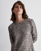 Veronica De Piante Layla Dress in flat champagne sequins, sleeveless evening dress with shimmering sequin embellishments.