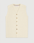 Alice Vest in Merino Wool, Cream