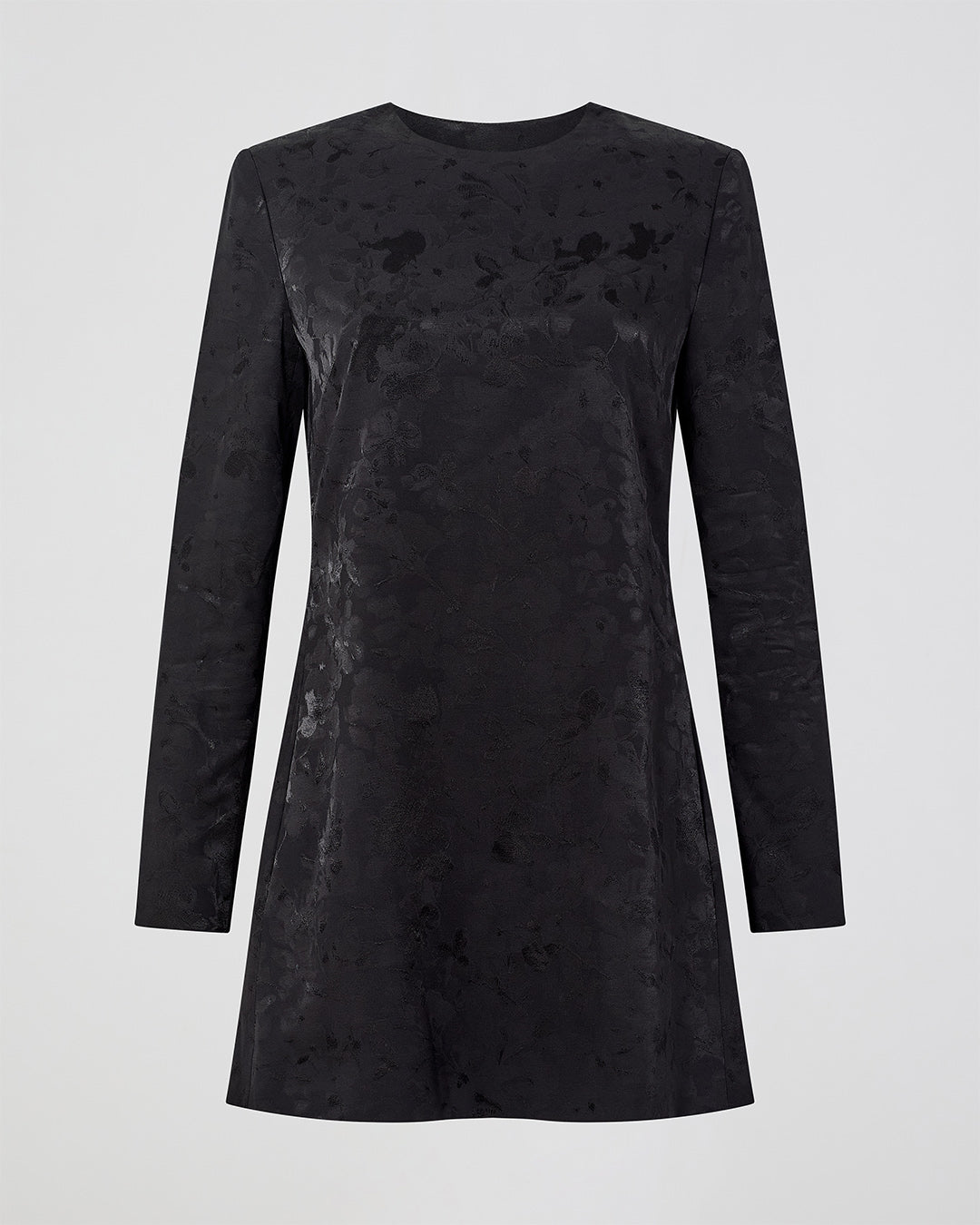 Carlota Dress in Viscose Jacquard, Black