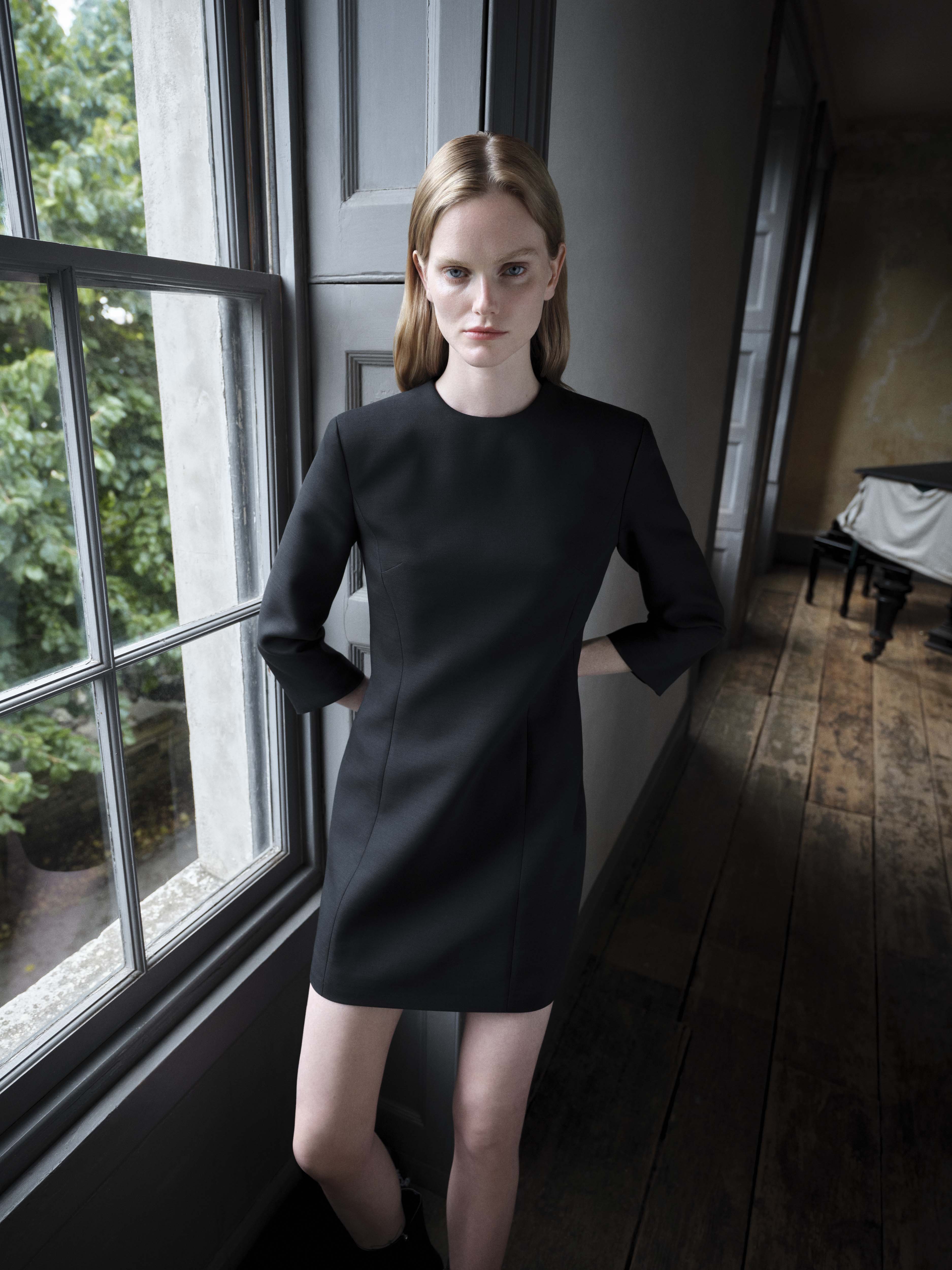 Veronica de Piante Dexter Dress in Wool Viscose, Black