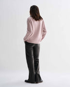 Pink cashmere Elara sweater by Veronica De Piante, soft knitwear with a cozy, stylish fit.
