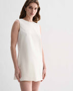 Off-white silk Honor tunic top by Veronica De Piante, shown with a relaxed fit and elegant drape.