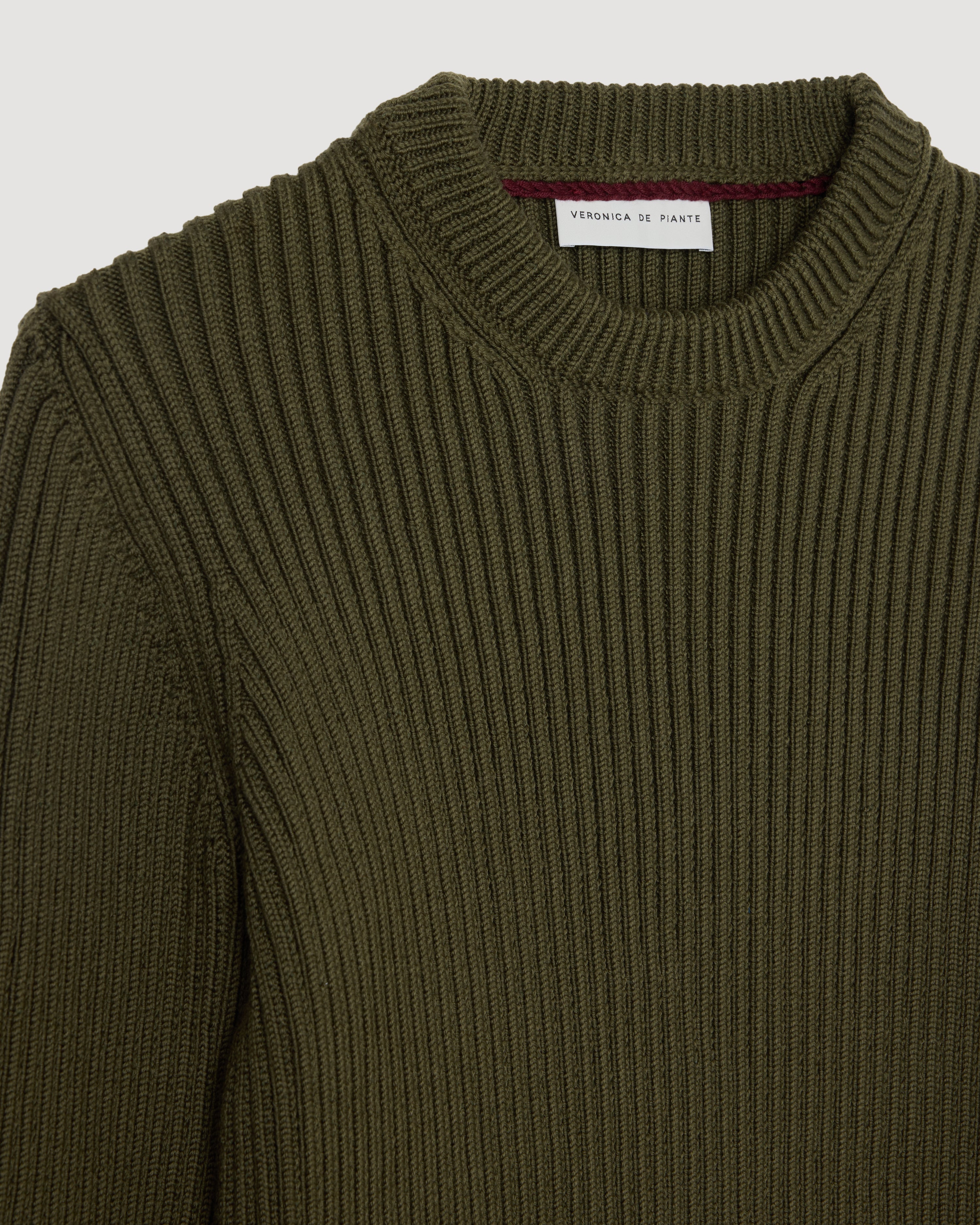Ivy Sweater in Merino Wool,  Olive