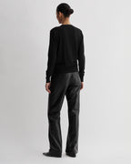 Katie Cardigan in Merino Wool, Black - Veronica De Piante