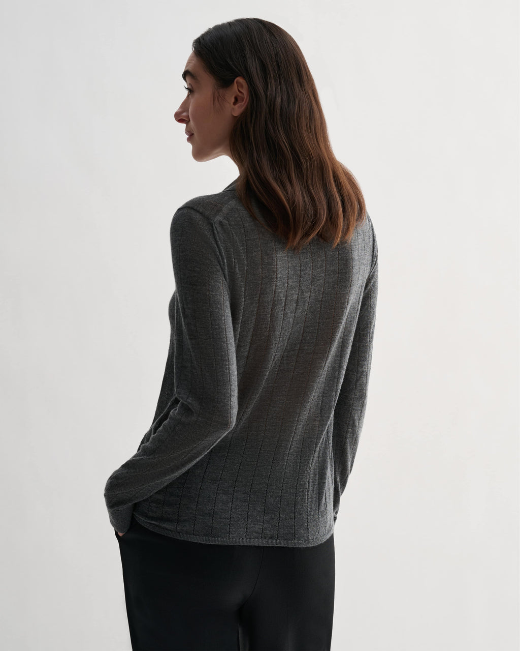 Luna Polo in Cashmere, Grey - Veronica De Piante