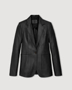 Faye Jacket in Nappa Leather, Black - Veronica De Piante