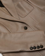 Veronica de Piante Faye Nappa Leather Jacket in Smog, stylish coat with sleek leather finish and tailored fit.