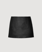 Cecily Skirt in Nappa Leather, Black - Veronica De Piante