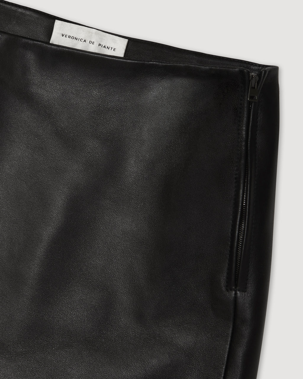 Cecily Skirt in Nappa Leather, Black - Veronica De Piante