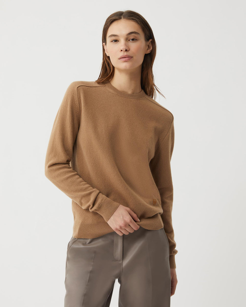 Winnie Sweater in Wool Cashmere, Camel