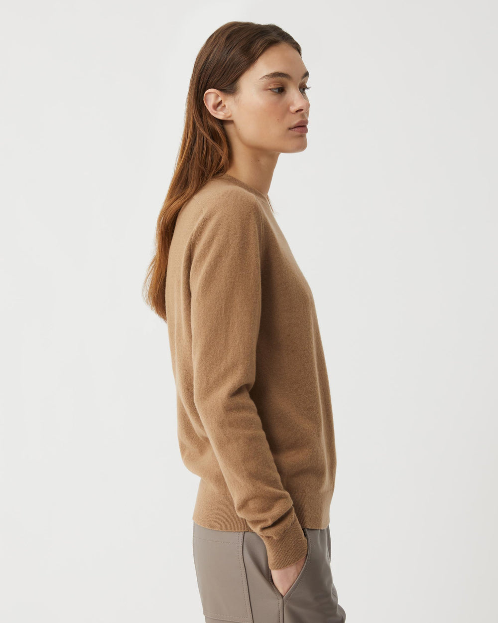 Winnie Sweater in Wool Cashmere, Camel