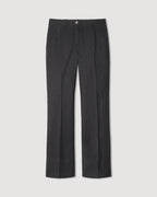Veronica De Piante Avery wool striped grey trousers, tailored bottoms with a classic fit and subtle pattern.
