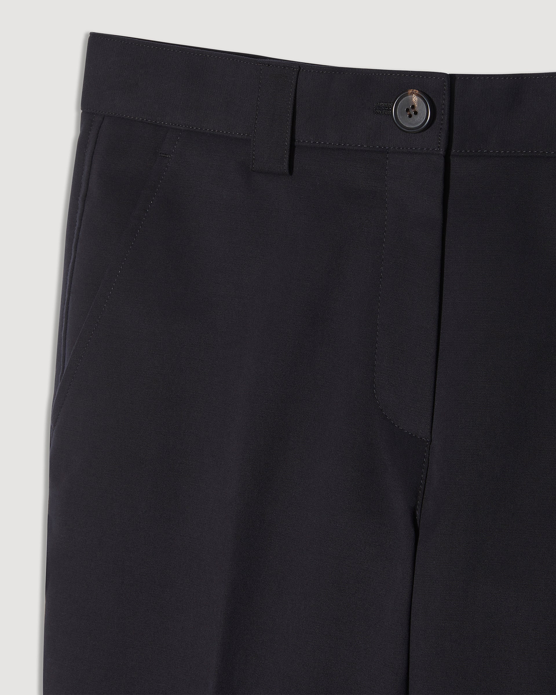 Avery Trouser in Washed Double Cotton, Midnight