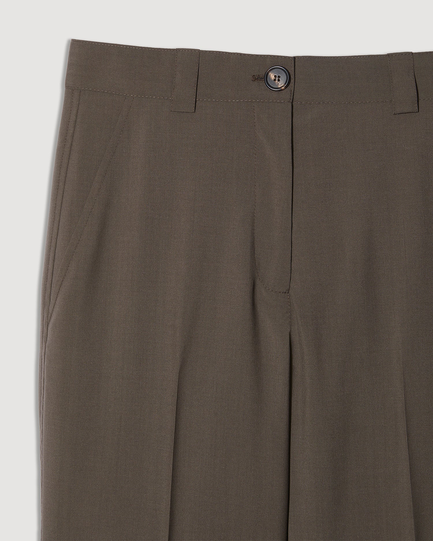 Avery Trouser in Light Wool Suiting, Misty Green