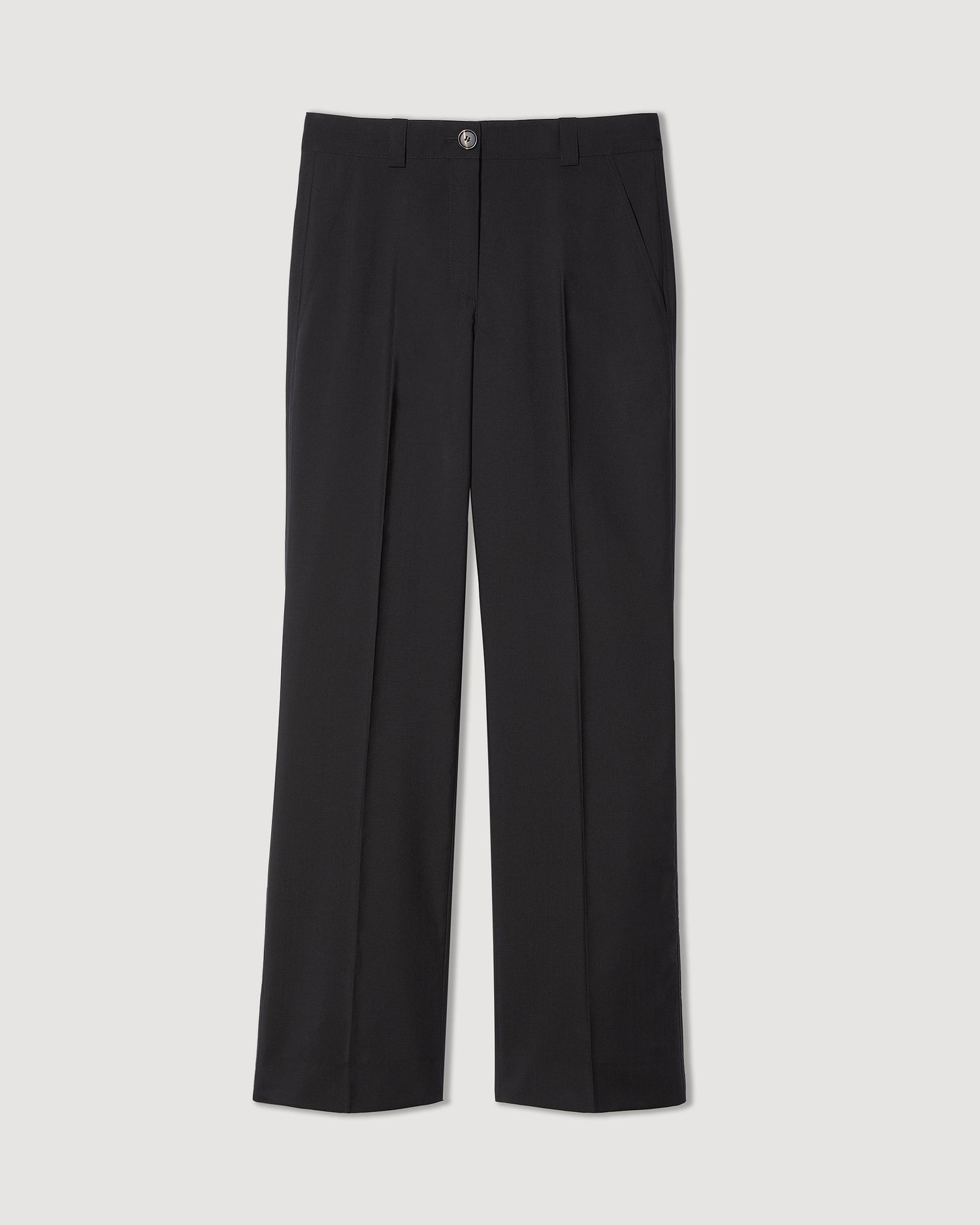 Avery Trouser in Light Wool Suiting, Black