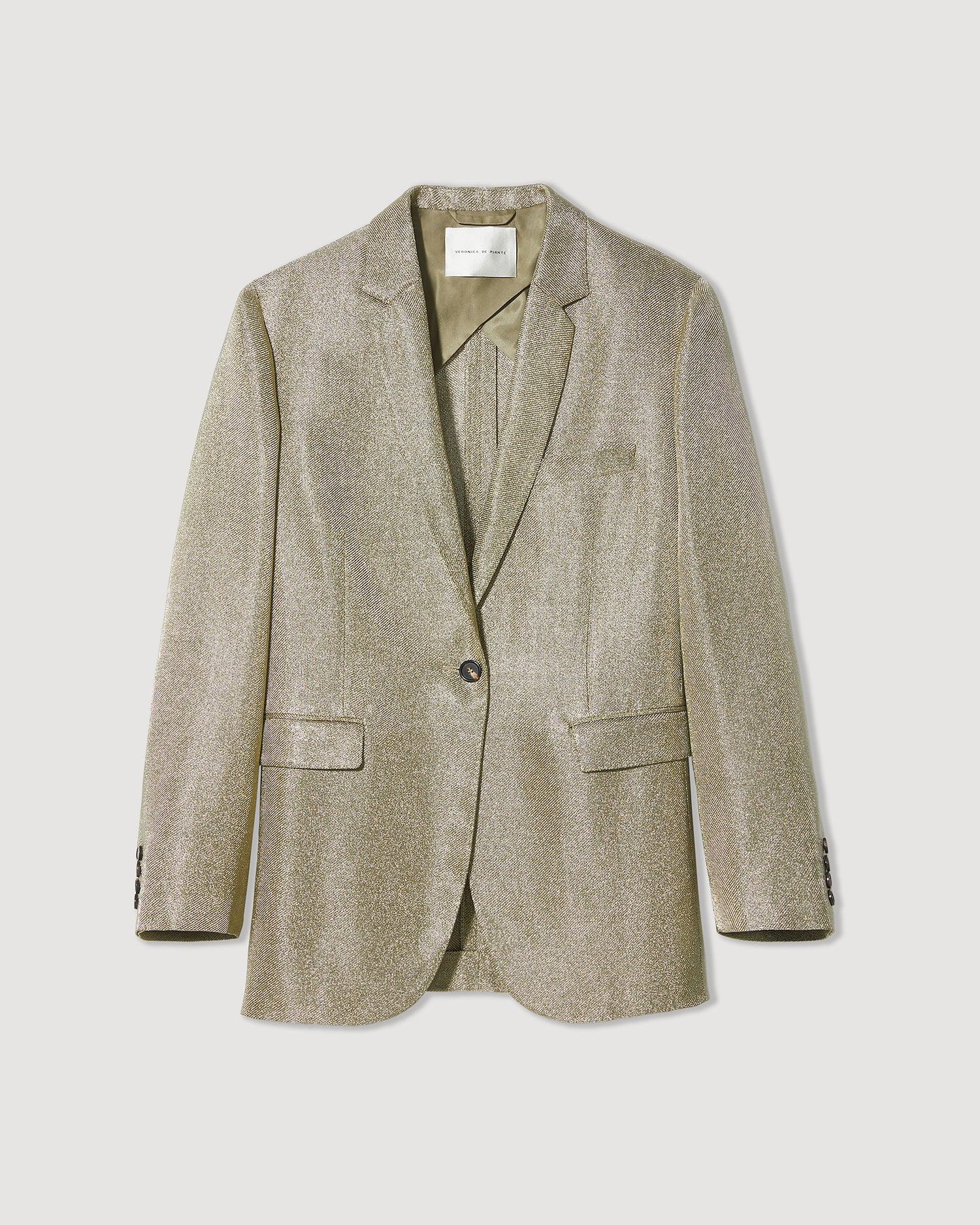 Renata Jacket in Metallic Twill, Gold