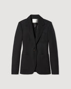 Black Faye Wool Jacket by Veronica de Piante featuring a tailored coat in a sleek, stylish design.