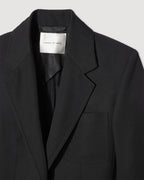 Black Wool Faye Jacket by Veronica de Piante, showcasing a tailored coat with a structured fit and classic style.