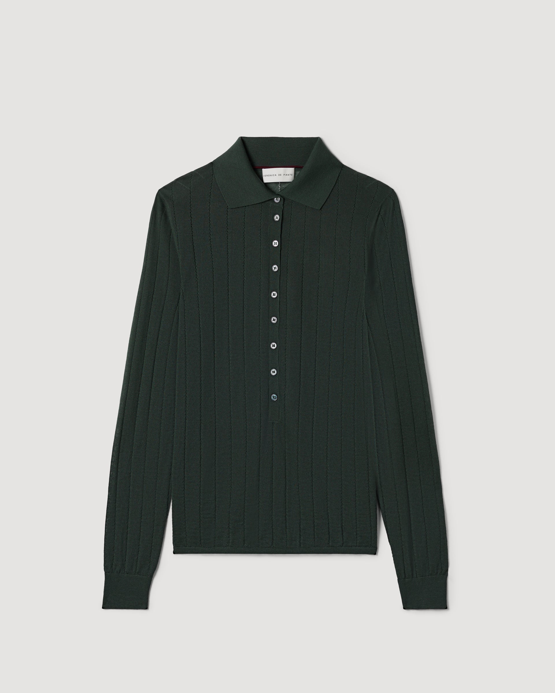 Luna Polo in Cashmere, Emerald Green - Veronica De Piante