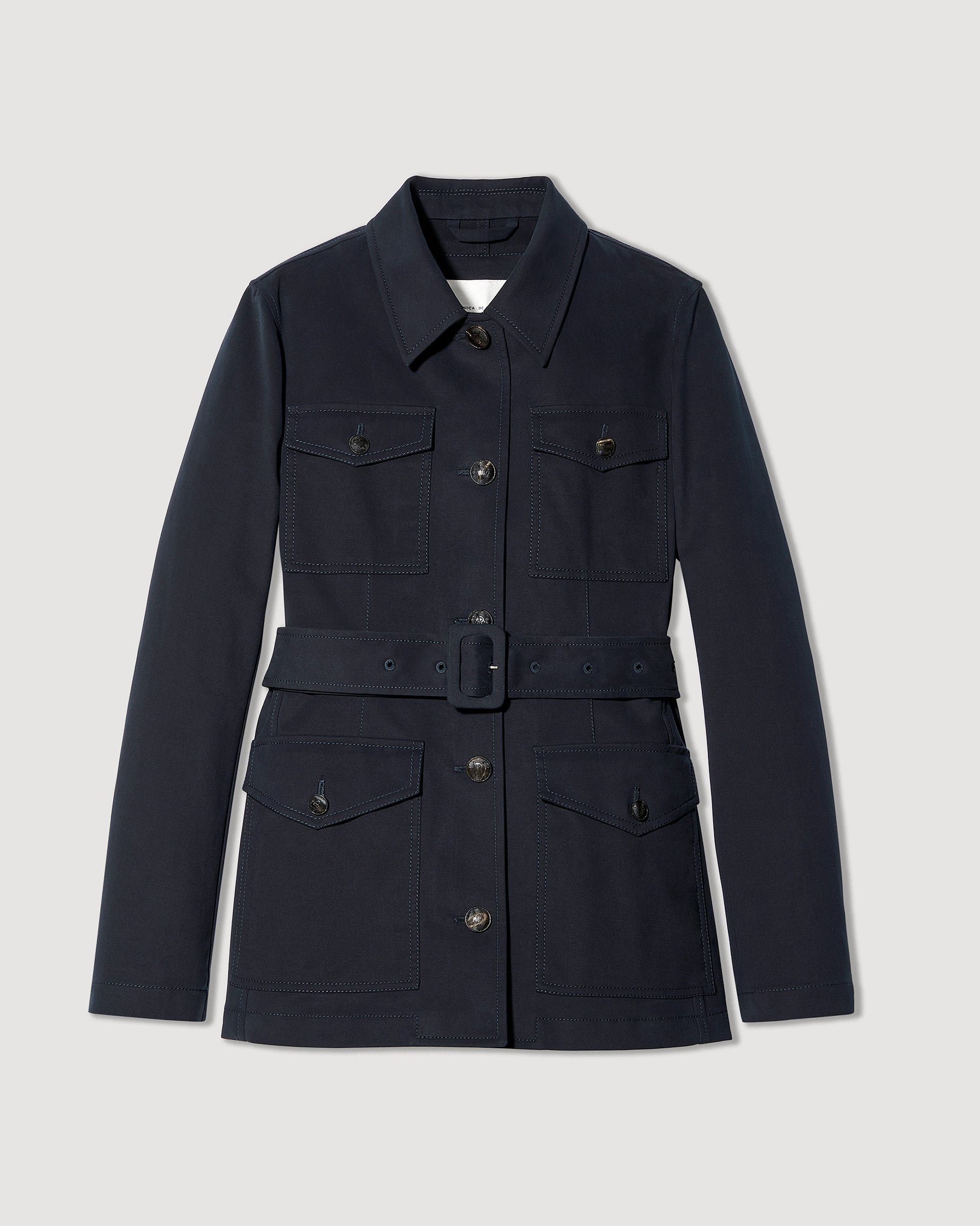 Amelia Jacket in Washed Double Cotton, Midnight