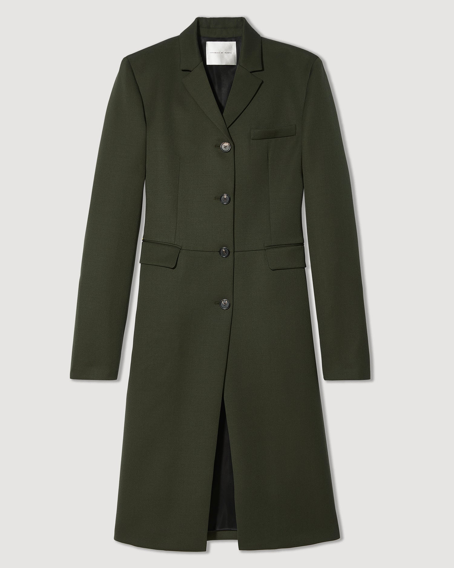 Manon Coat in Wool, Pine Green