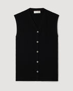 Alice Vest in Merino Wool, Black