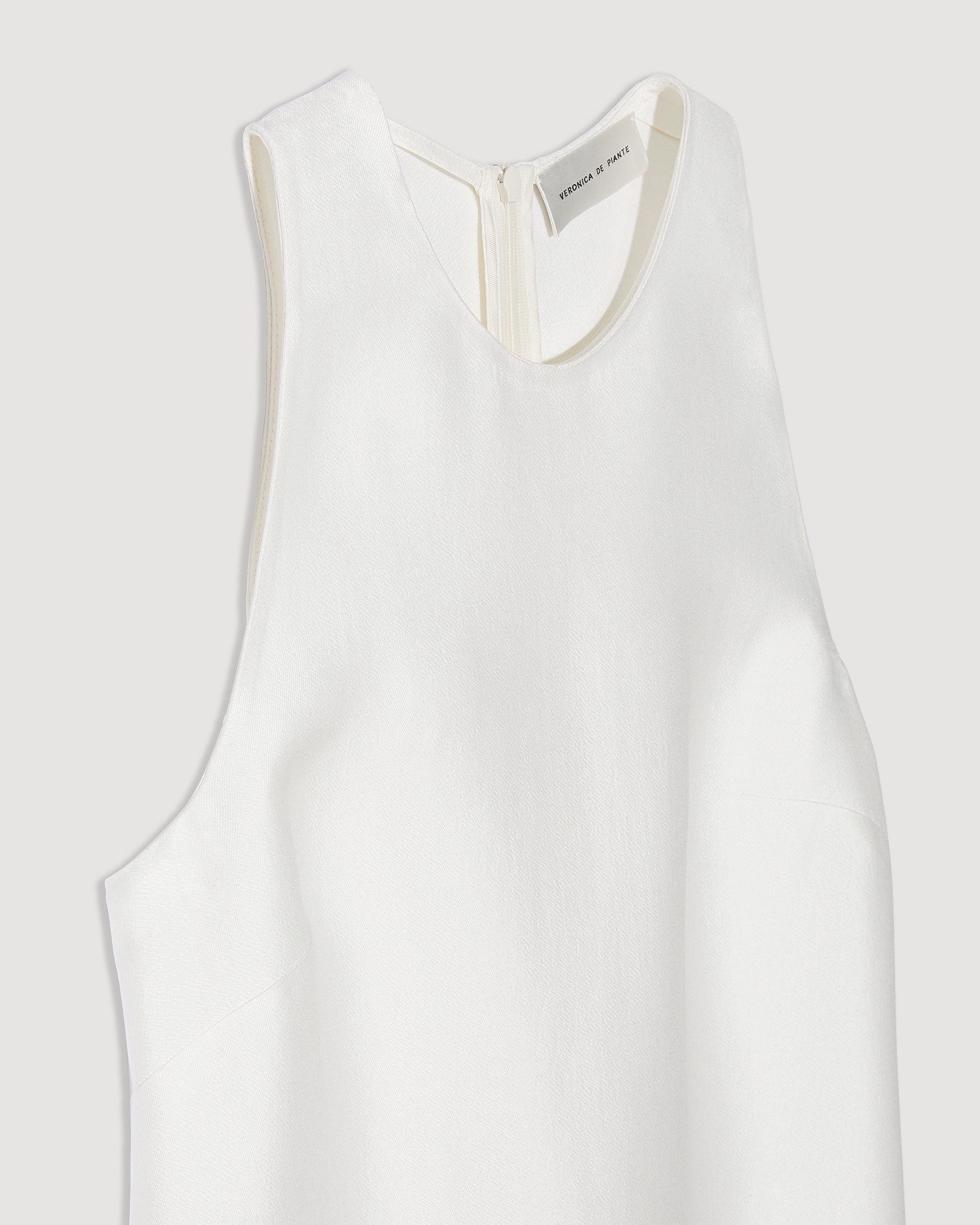 Helene Dress in Washed Mikado Silk, White