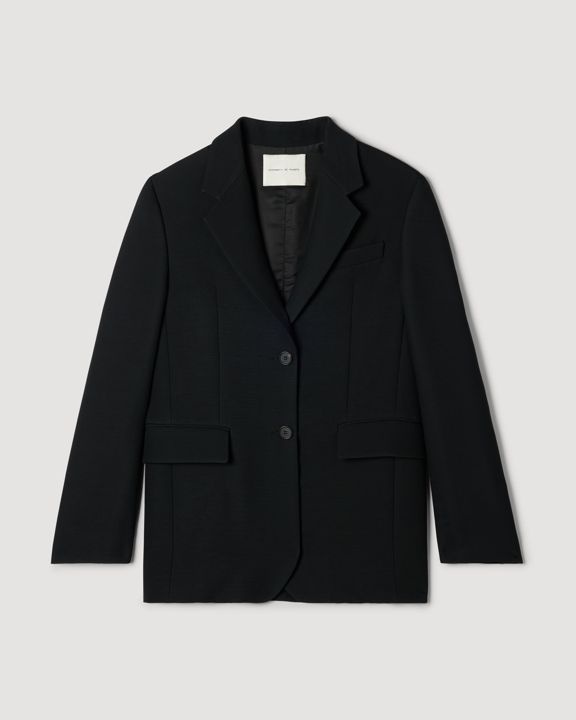 Enrico Jacket in Wool Viscose, Black