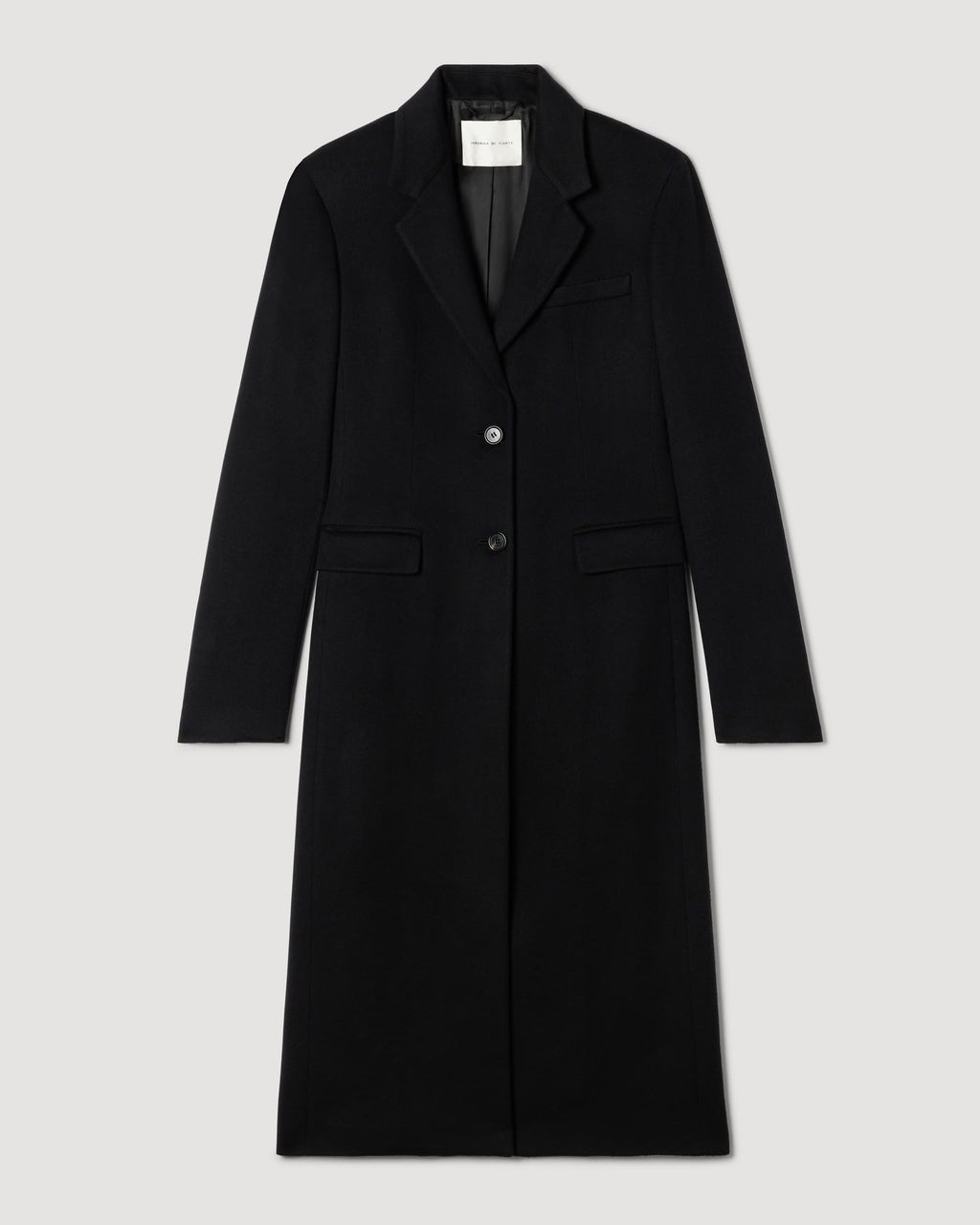 Freya Coat in Cashmere, Black - Veronica De Piante