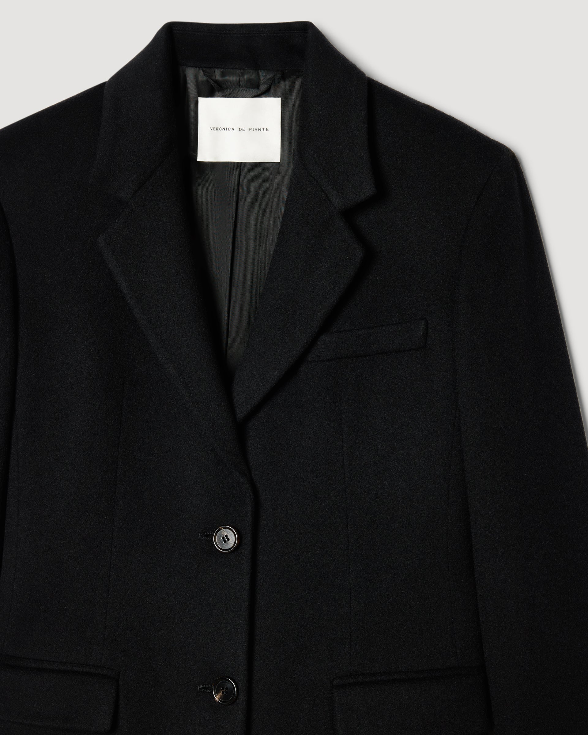 Freya Coat in Cashmere, Black