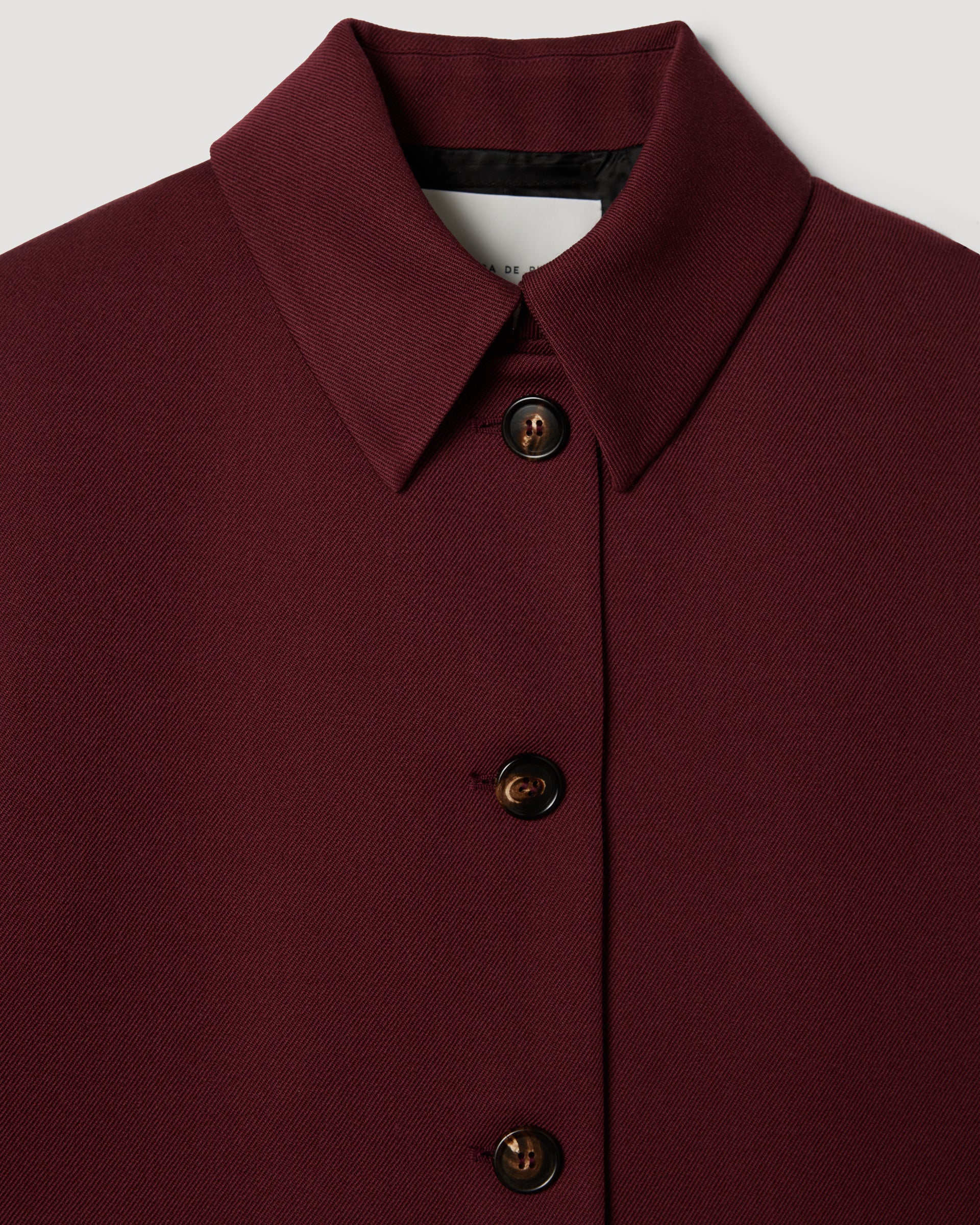 Klara Jacket in Wool Twill, Burgundy