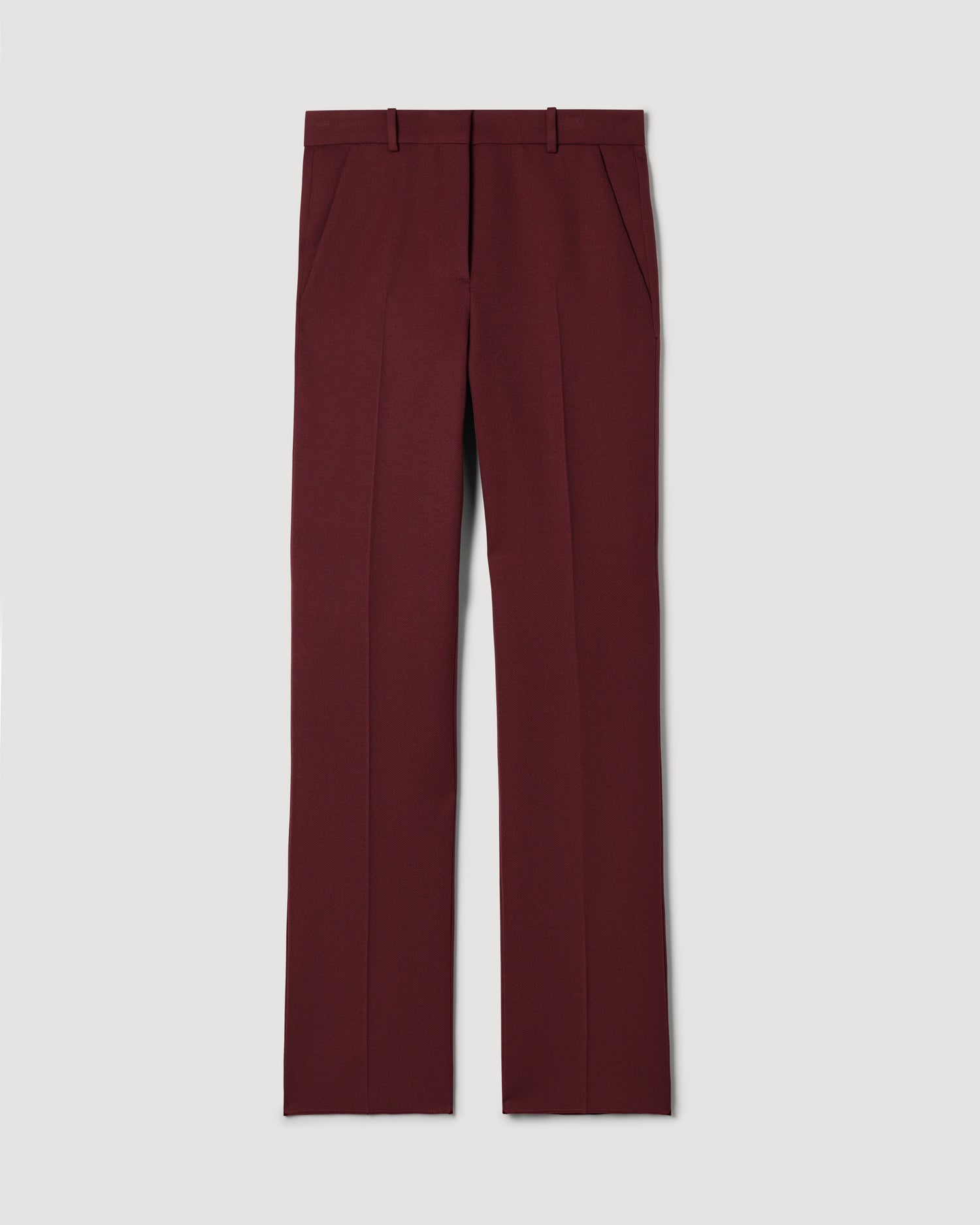 Mick Trousers in Wool Twill, Burgundy