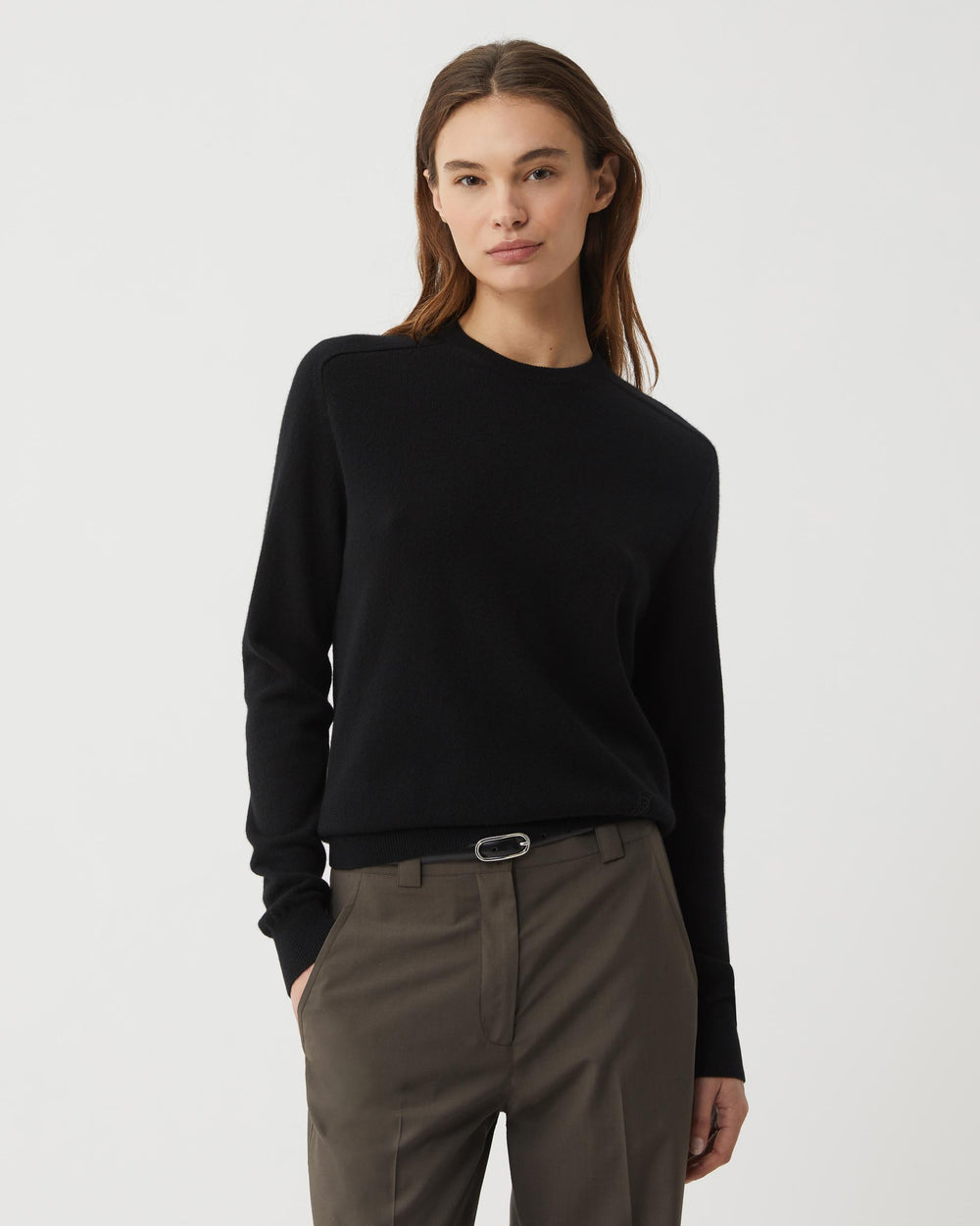 Winnie Sweater in Wool Cashmere, Black