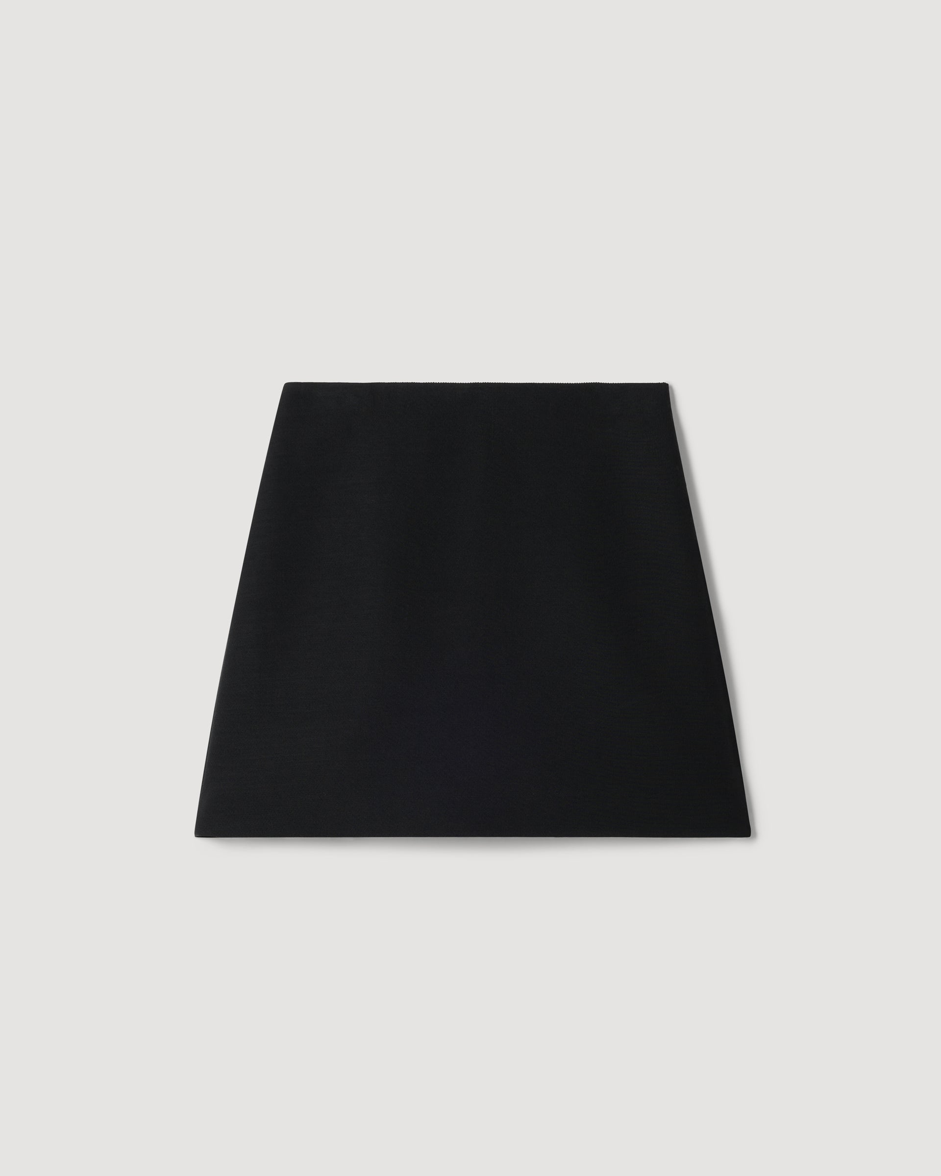 Cecily Miniskirt in Wool Viscose, Black