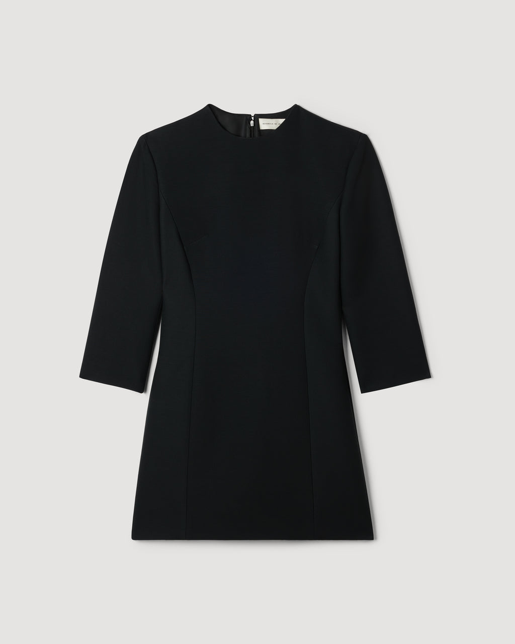 Dexter Dress in Wool Viscose, Black - Veronica De Piante
