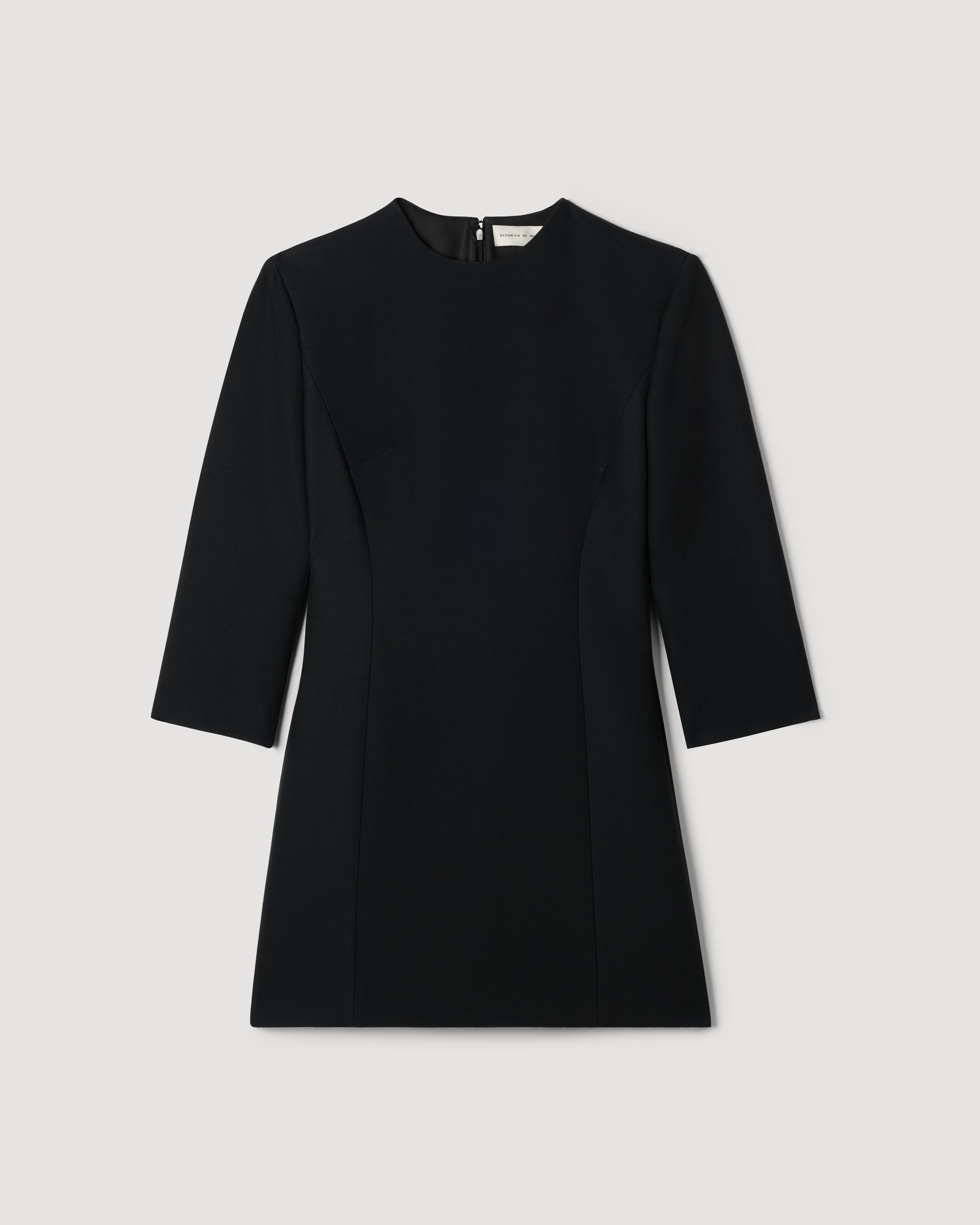 Dexter Dress in Wool Viscose, Black - Veronica De Piante
