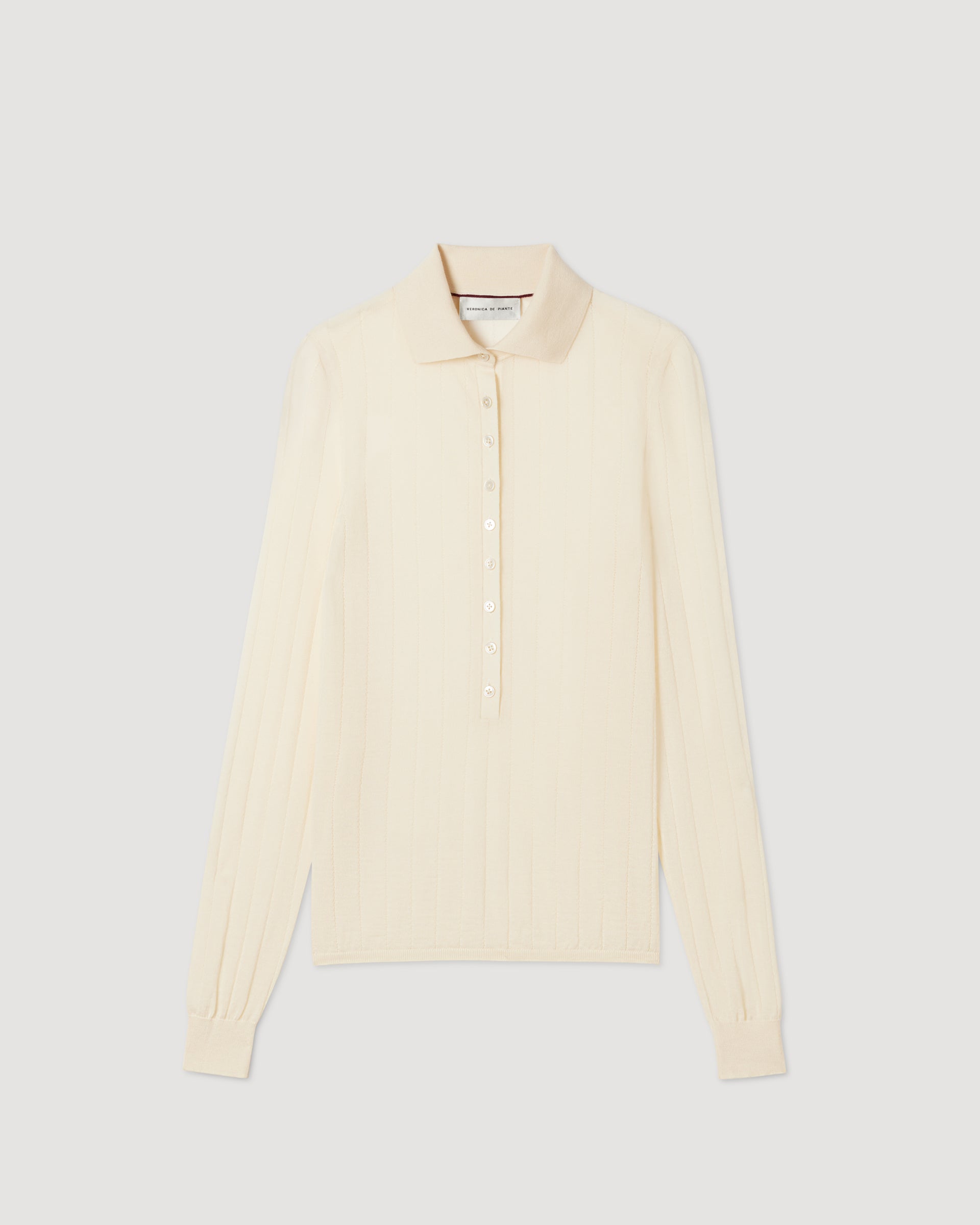 Luna Polo Neck Sweater in Cashmere, Cream