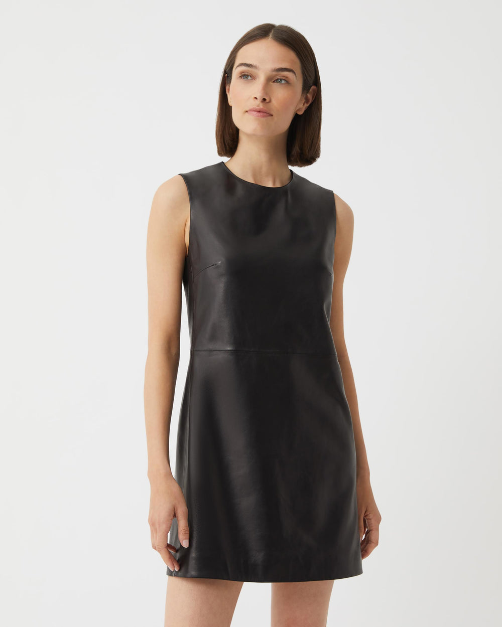 Yara Dress in Nappa Leather, Black