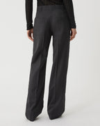 Veronica De Piante Avery wool striped grey trousers, tailored bottoms with a classic fit and pinstripe pattern.