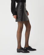Cecily Skirt in Nappa Leather, Black - Veronica De Piante